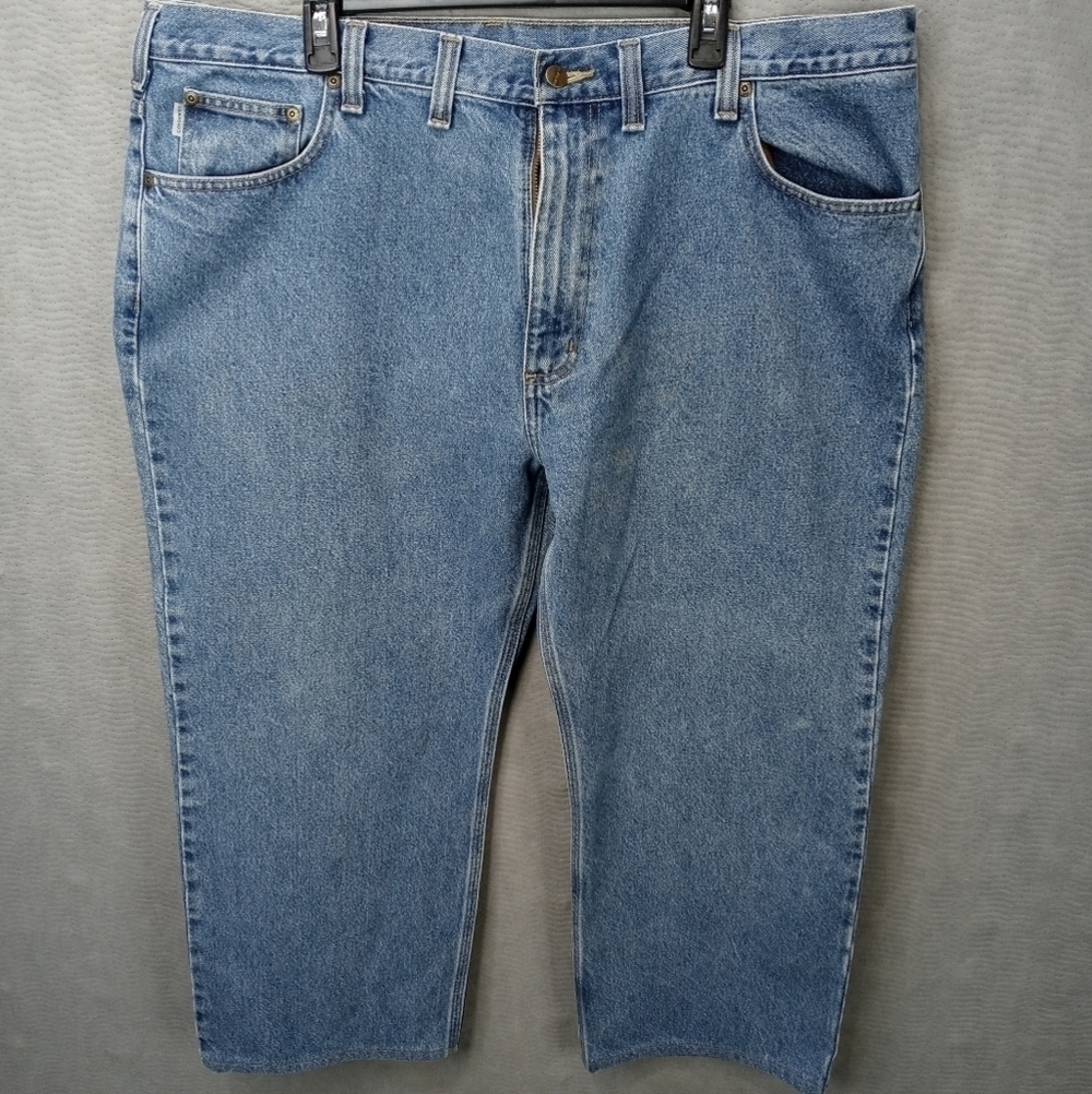 Carharrt men's 100066-484 loose fit blue jeans sz 44x30. 13" rise. 161 8pm